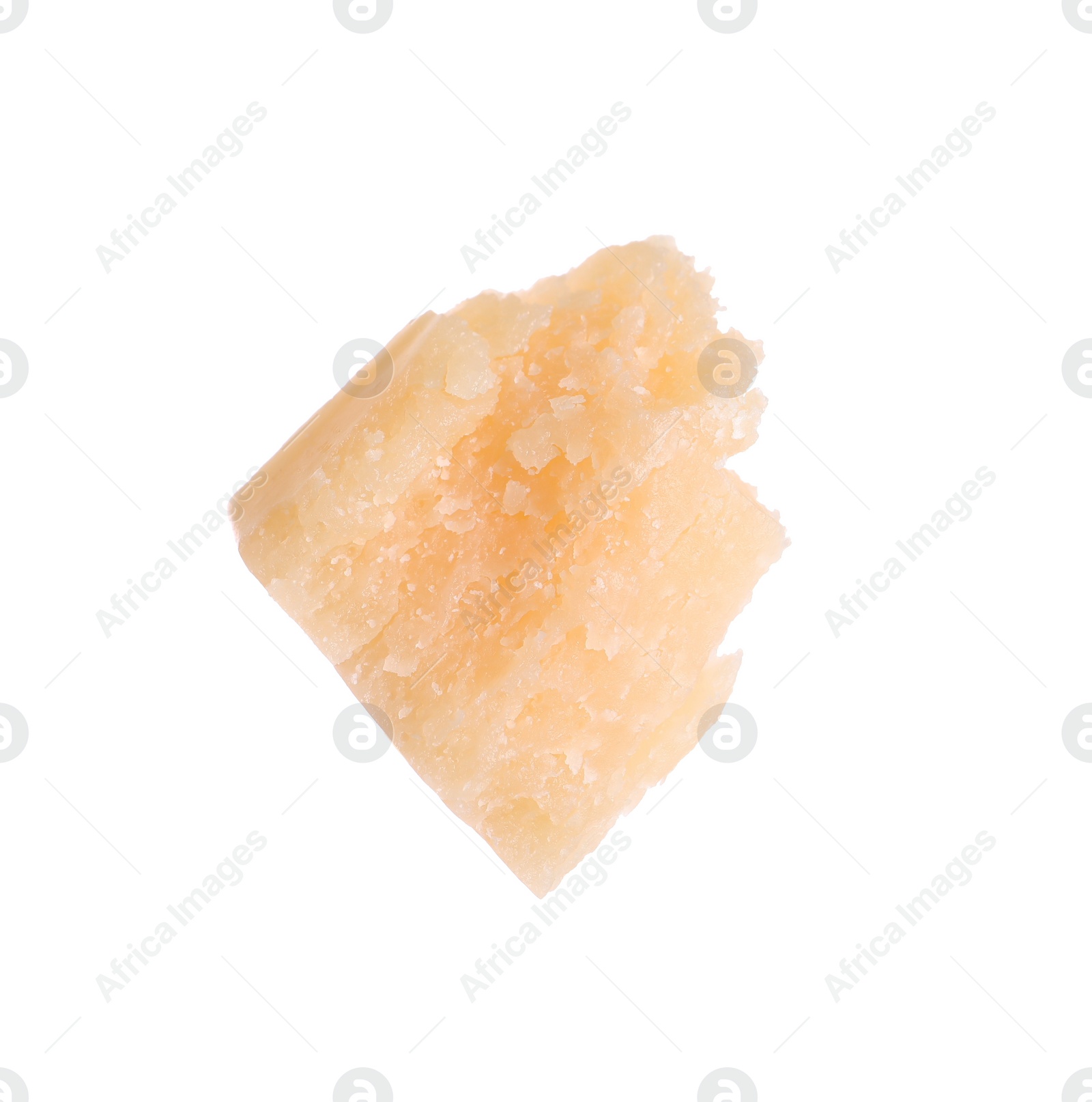 Photo of Piece of delicious parmesan cheese isolated on white