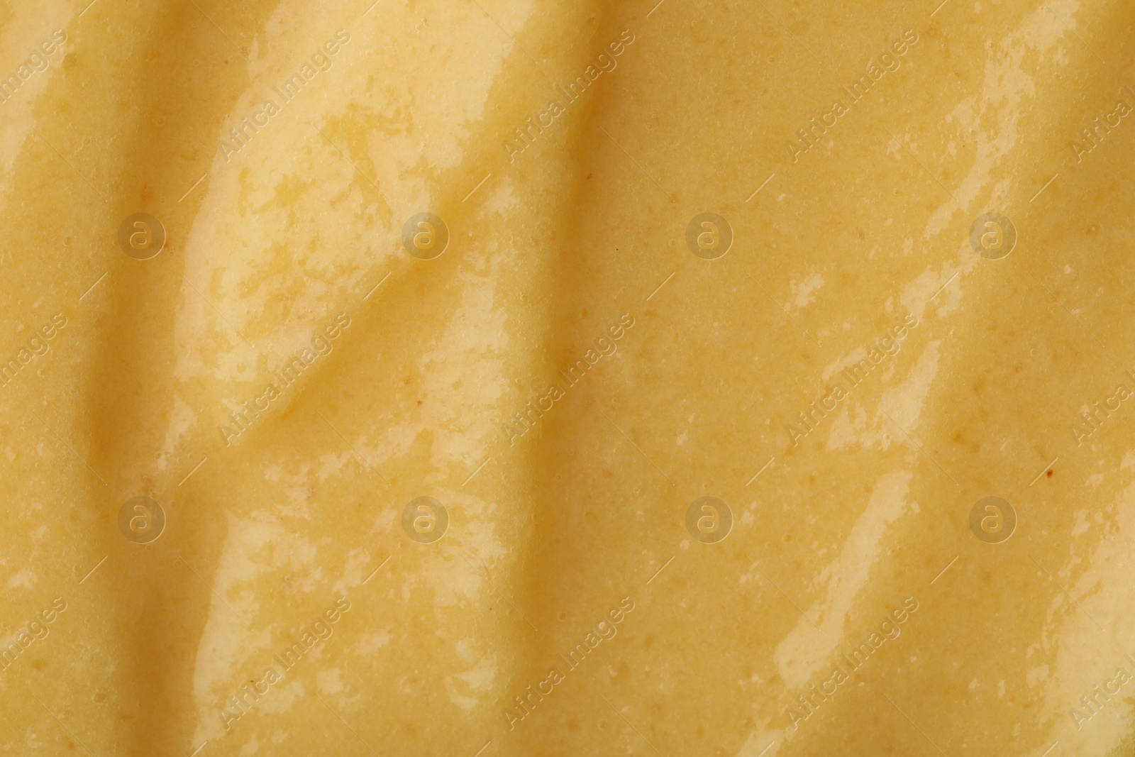 Photo of Tasty fresh fruit smoothie as background, top view