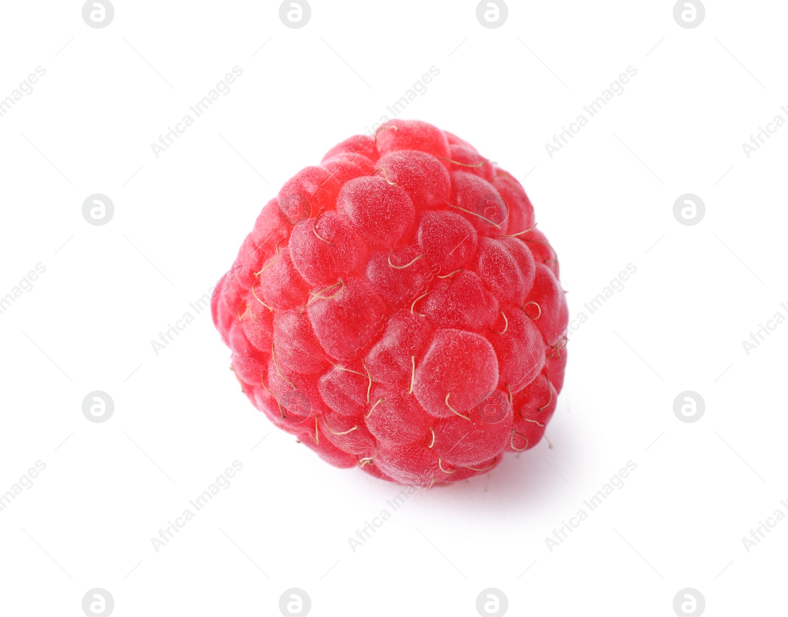 Photo of Delicious sweet ripe raspberry isolated on white