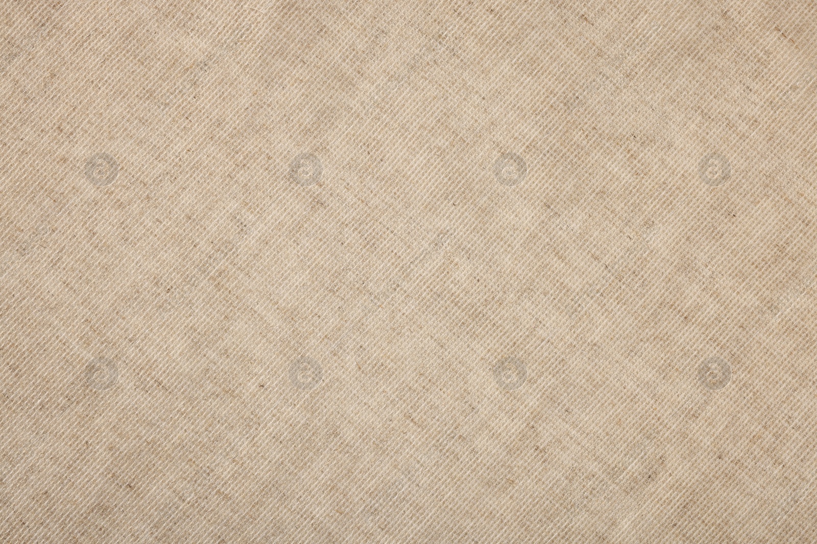 Photo of Texture of natural burlap fabric as background, top view