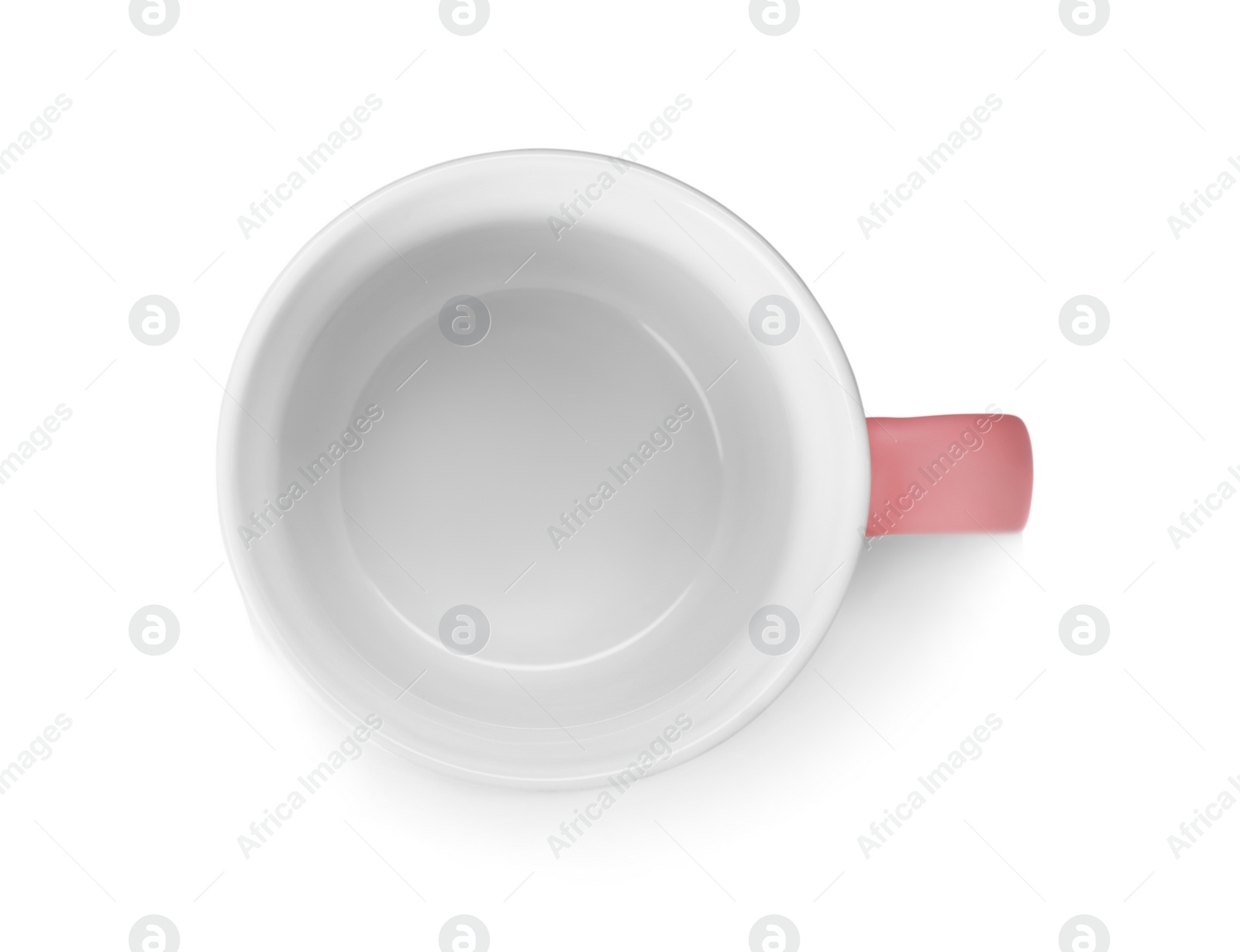 Photo of Empty ceramic cup isolated on white