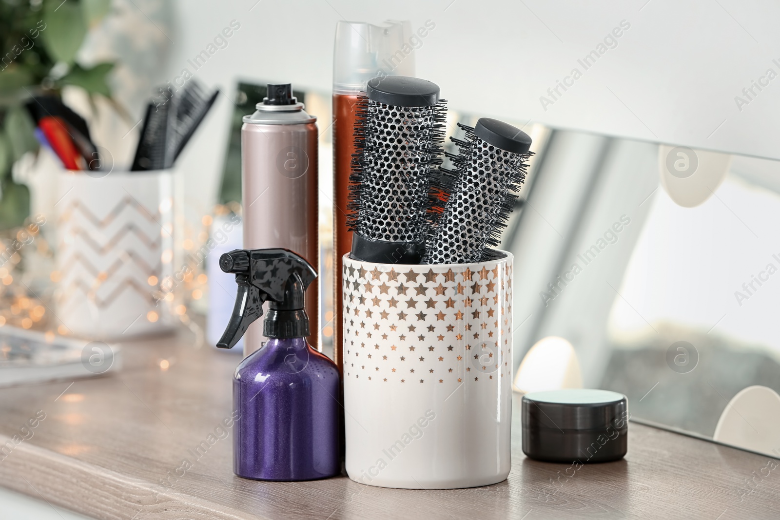 Photo of Professional hairdresser tools on table