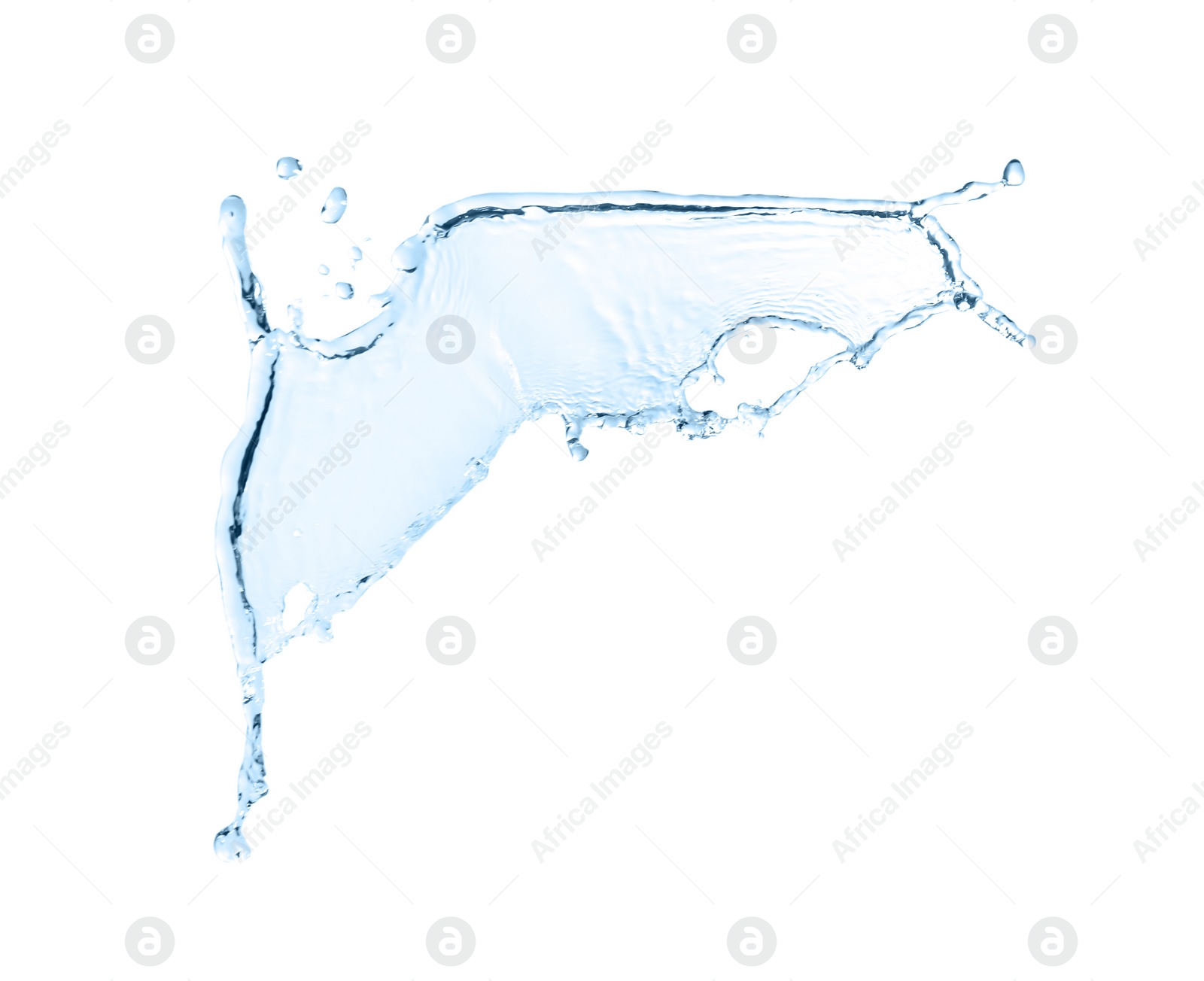 Photo of Splash of clear water on white background