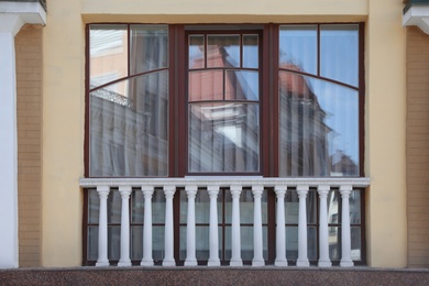 Wall of building with large stylish window