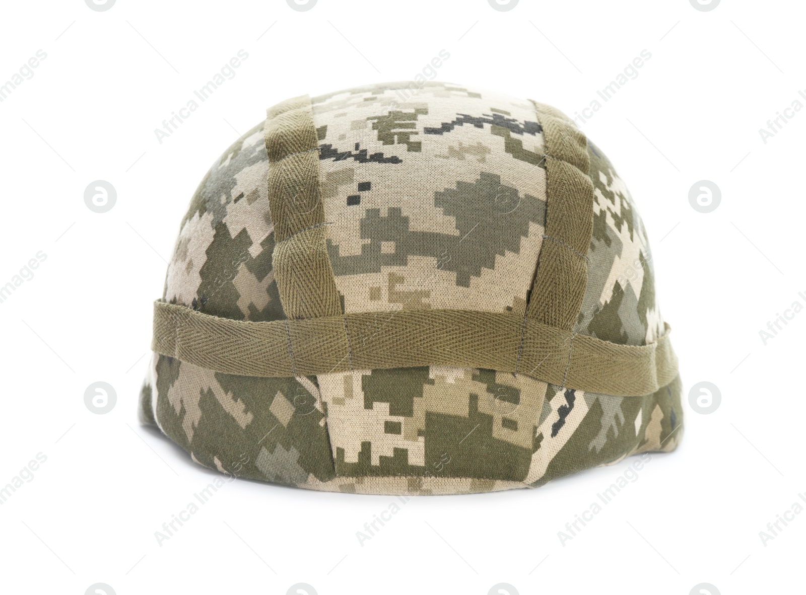 Photo of Military helmet on white background