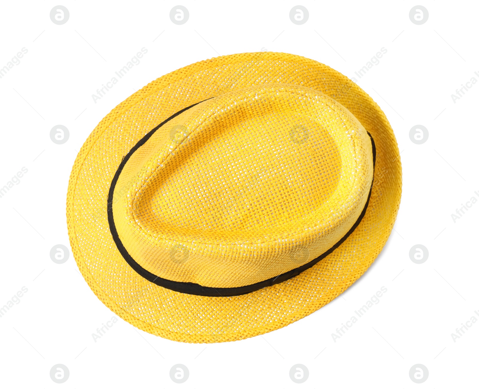 Photo of Summer hat on white background. Beach object