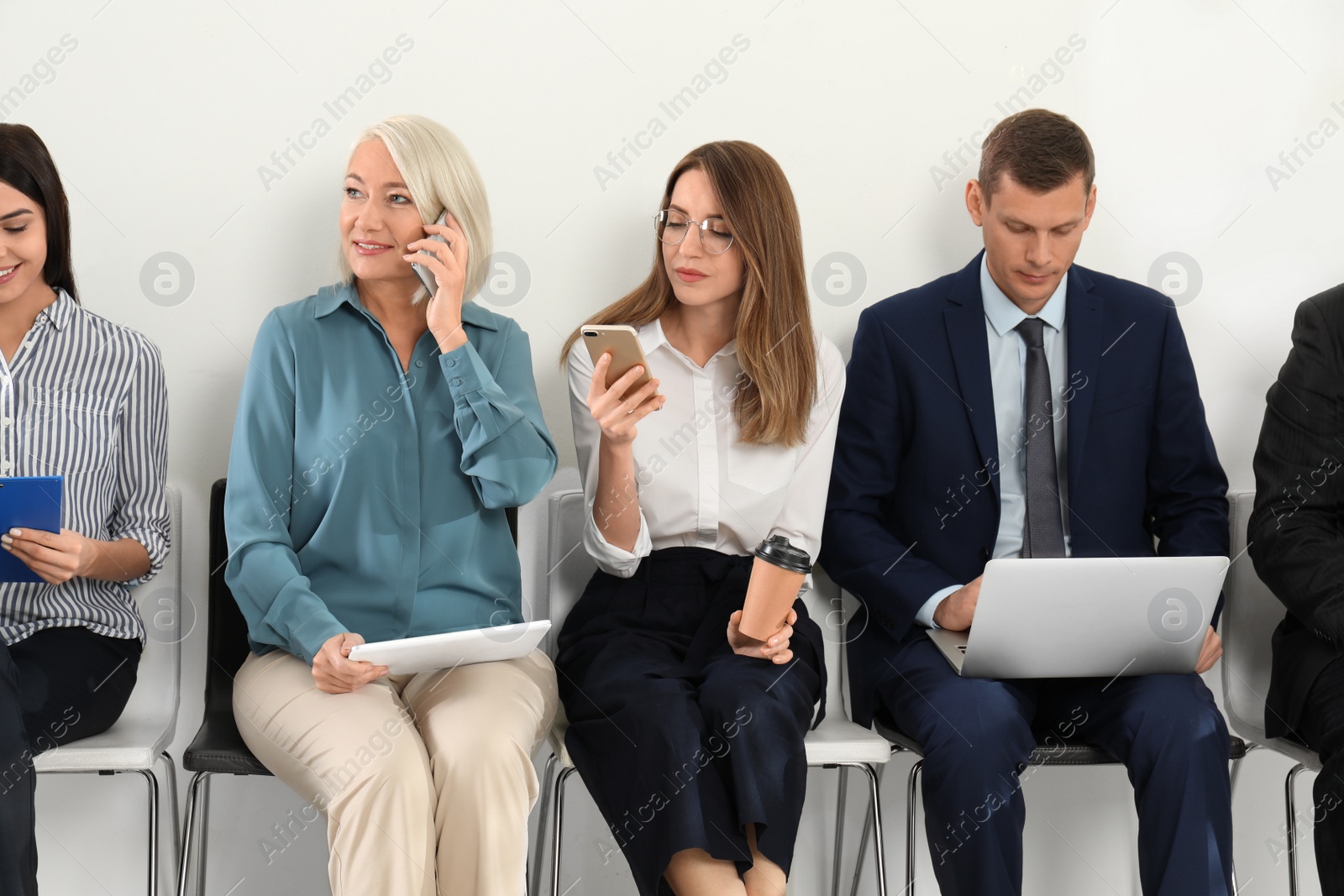 Photo of People waiting for job interview in office