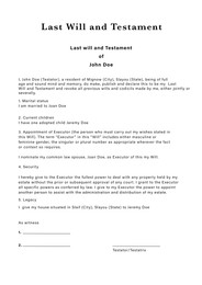 Last Will and Testament of John Doe, illustration