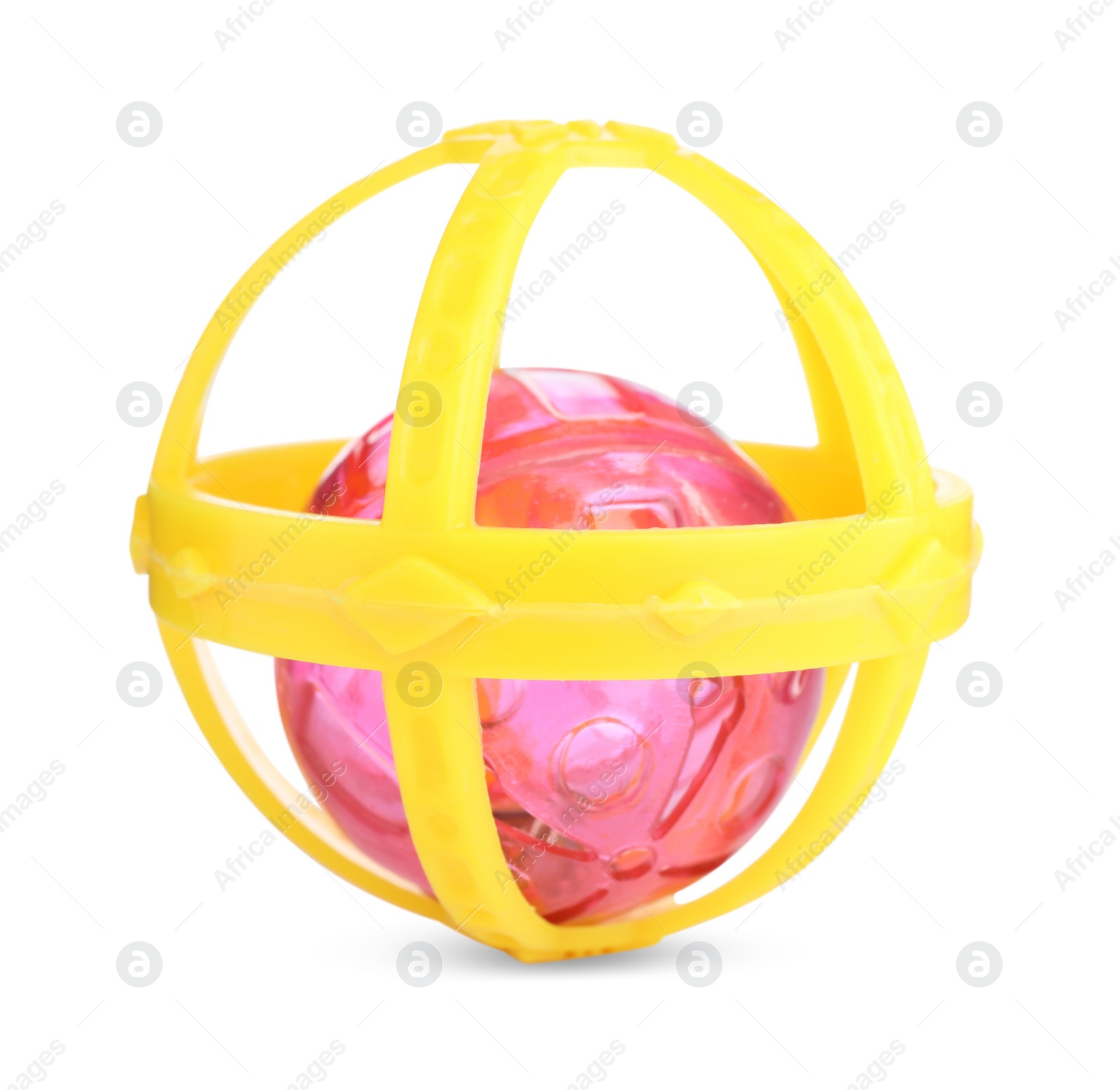 Photo of Colorful ball toy for pet isolated on white