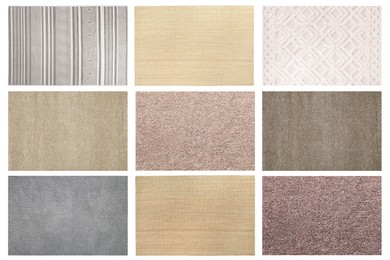 Image of Collage with carpet textures in different colors