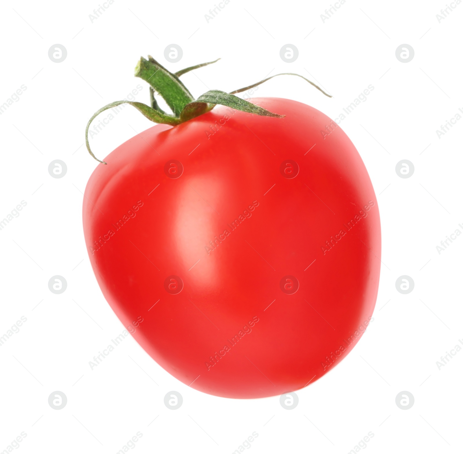 Photo of Whole ripe red tomato on white background