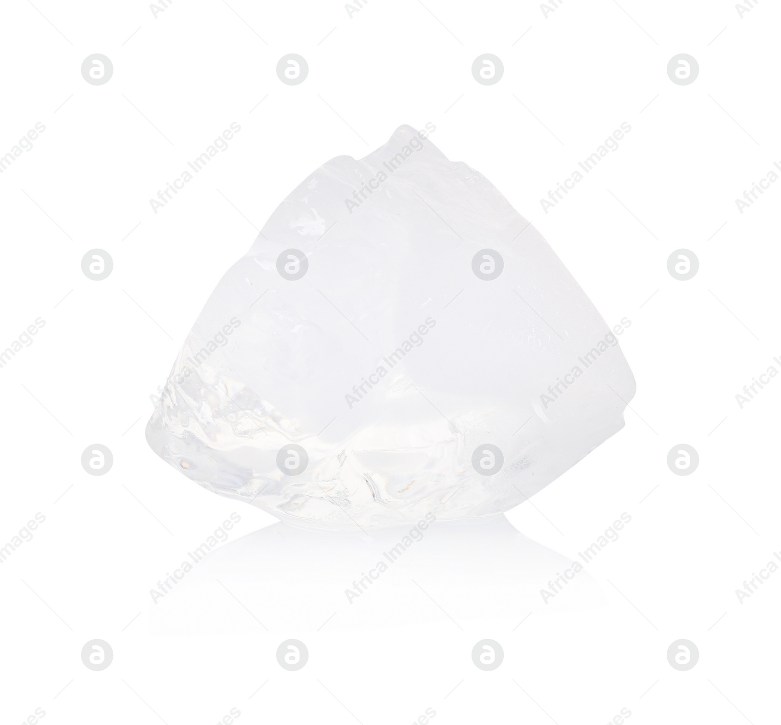 Photo of One piece of clear ice isolated on white