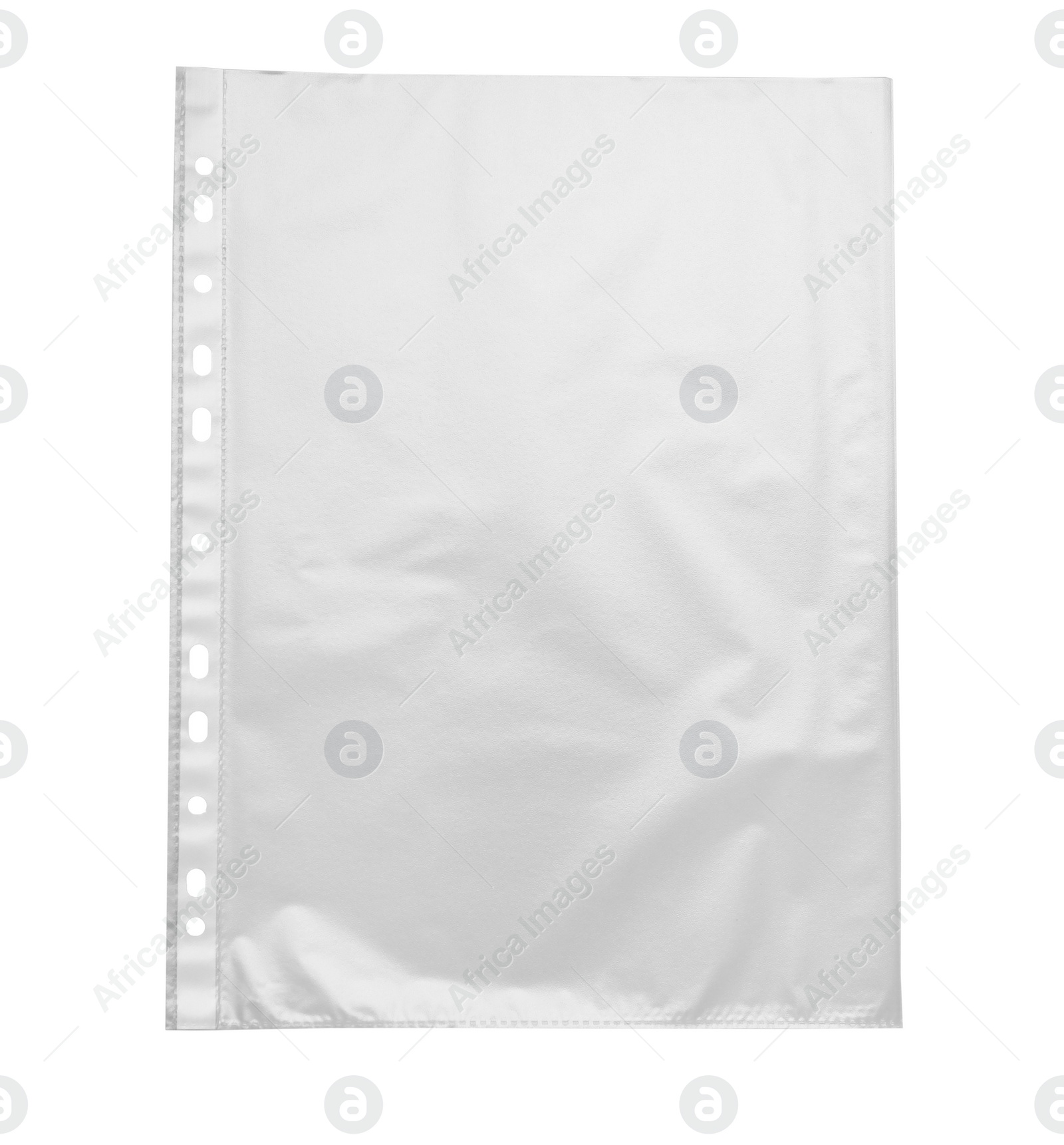 Photo of Punched pocket isolated on white, top view