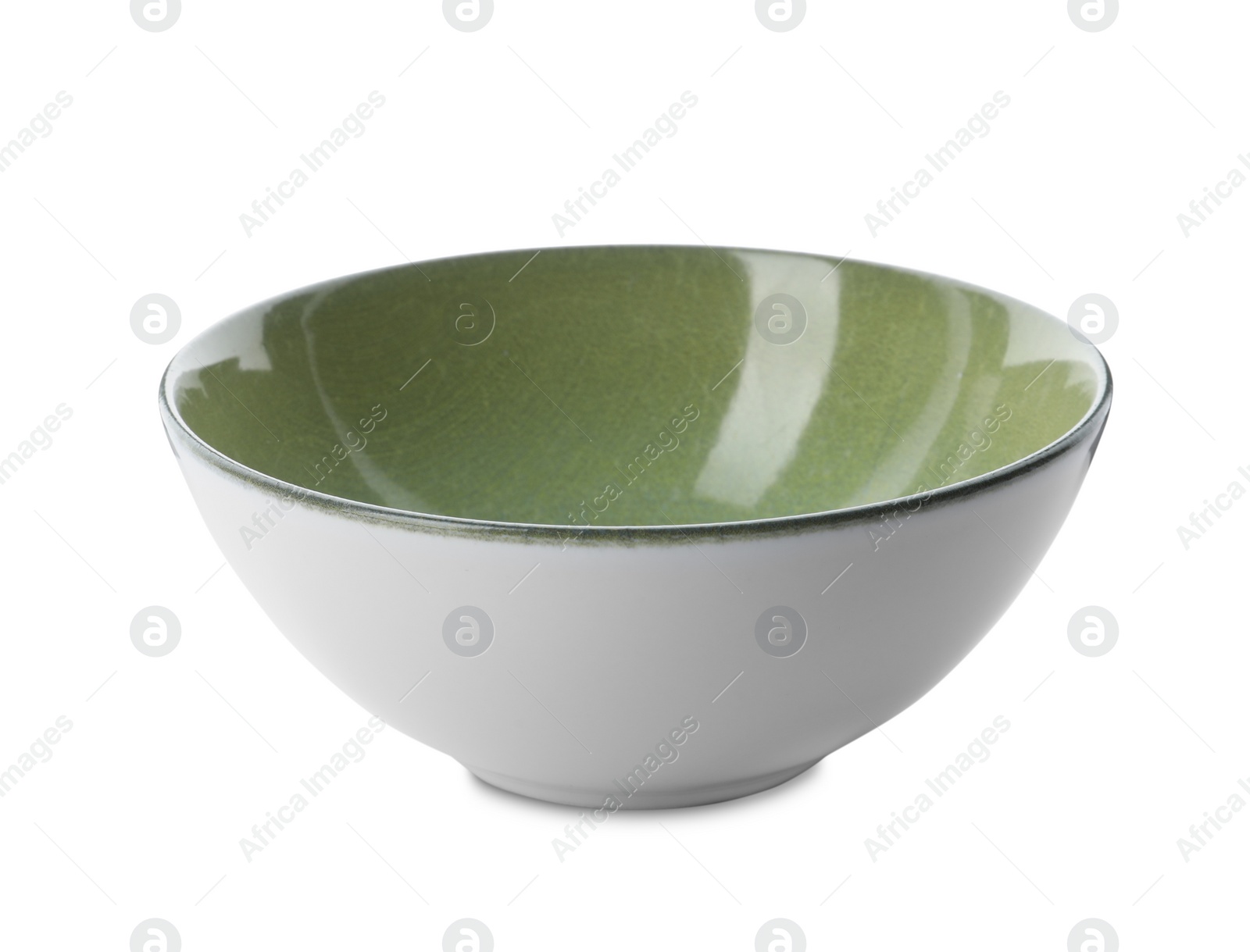 Photo of Clean empty ceramic bowl isolated on white