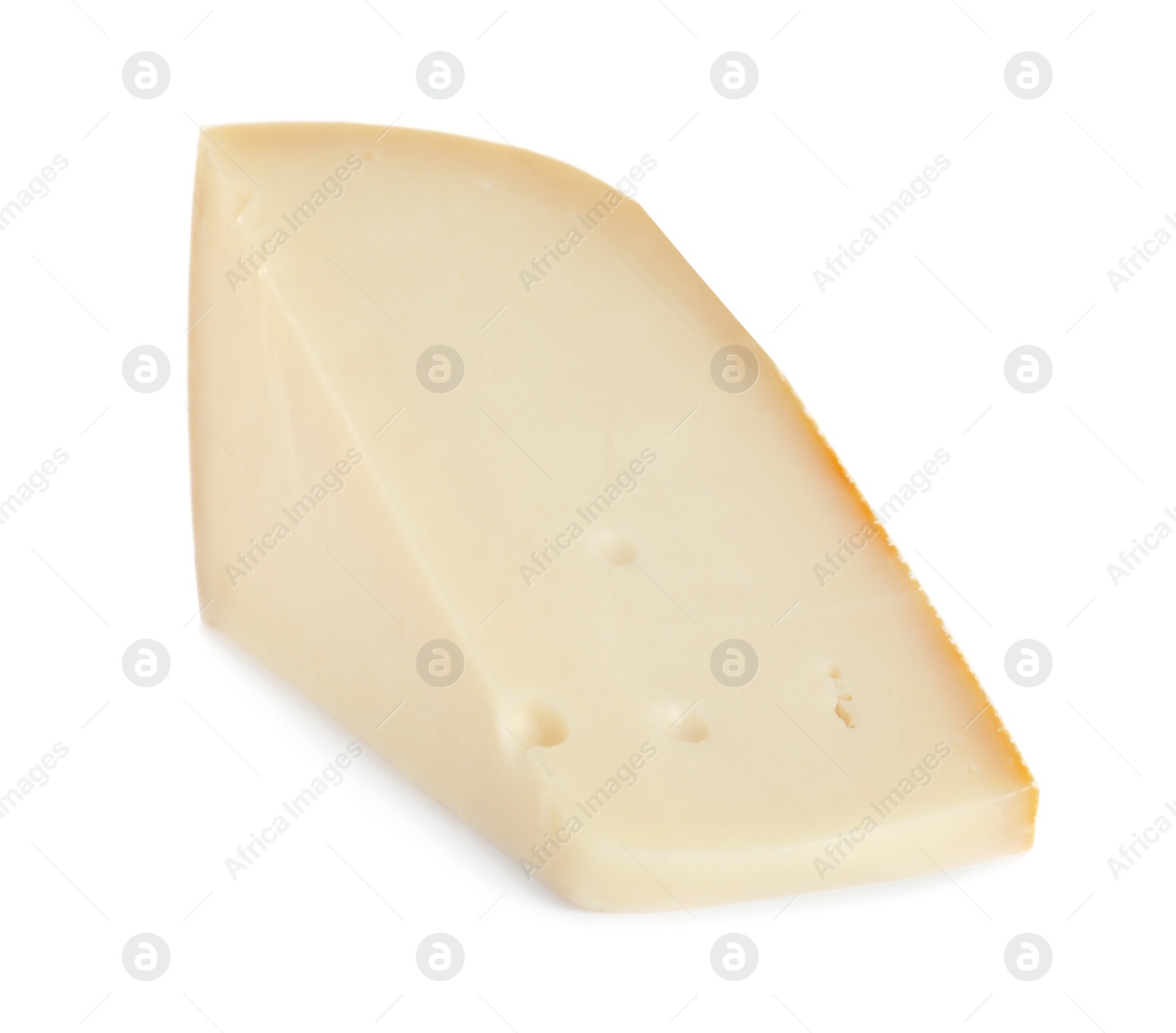 Photo of Piece of tasty grana padano cheese isolated on white