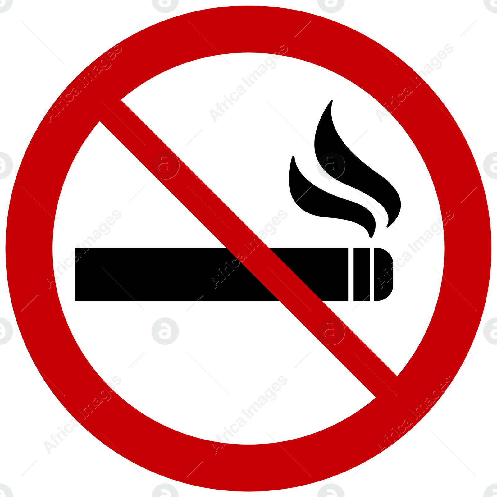 Illustration of Sign NO SMOKING on white background, illustration