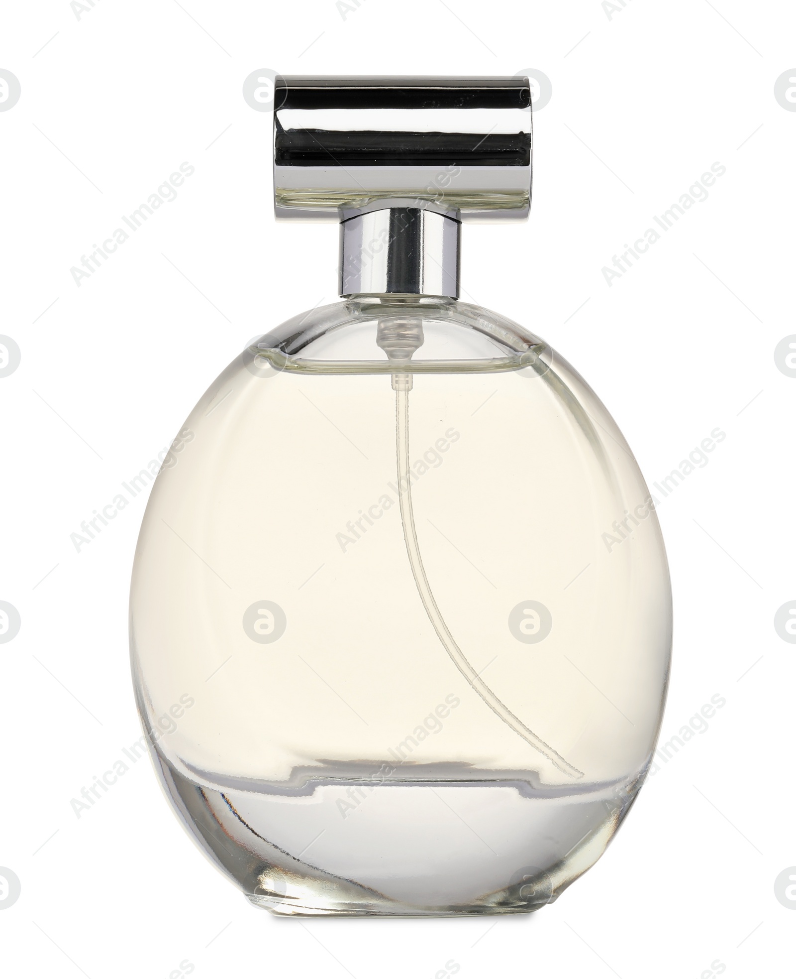 Photo of Luxury perfume in bottle isolated on white