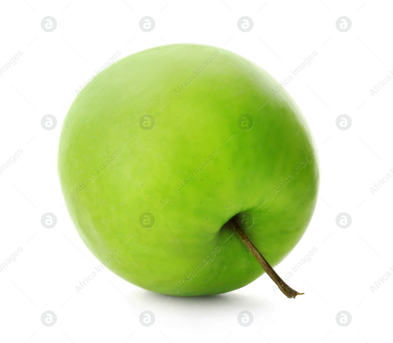 Photo of Fresh green apple on white background