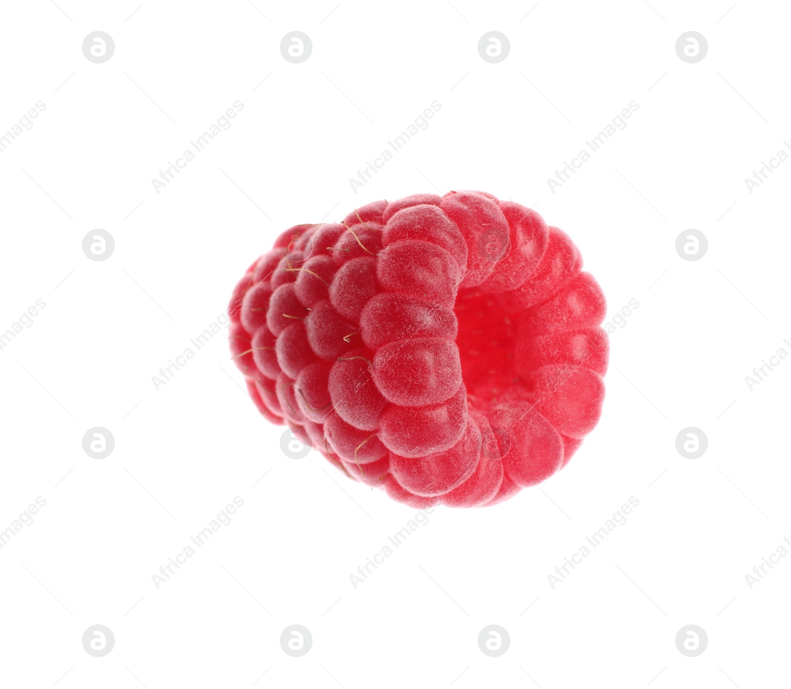 Photo of Delicious ripe sweet raspberry isolated on white