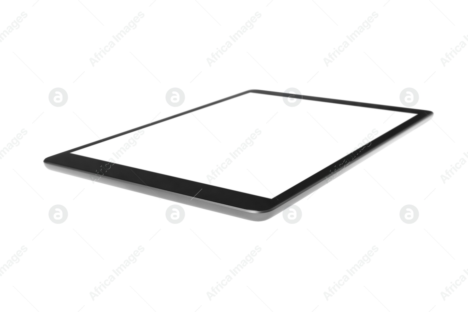 Photo of Tablet computer with blank screen isolated on white. Modern gadget