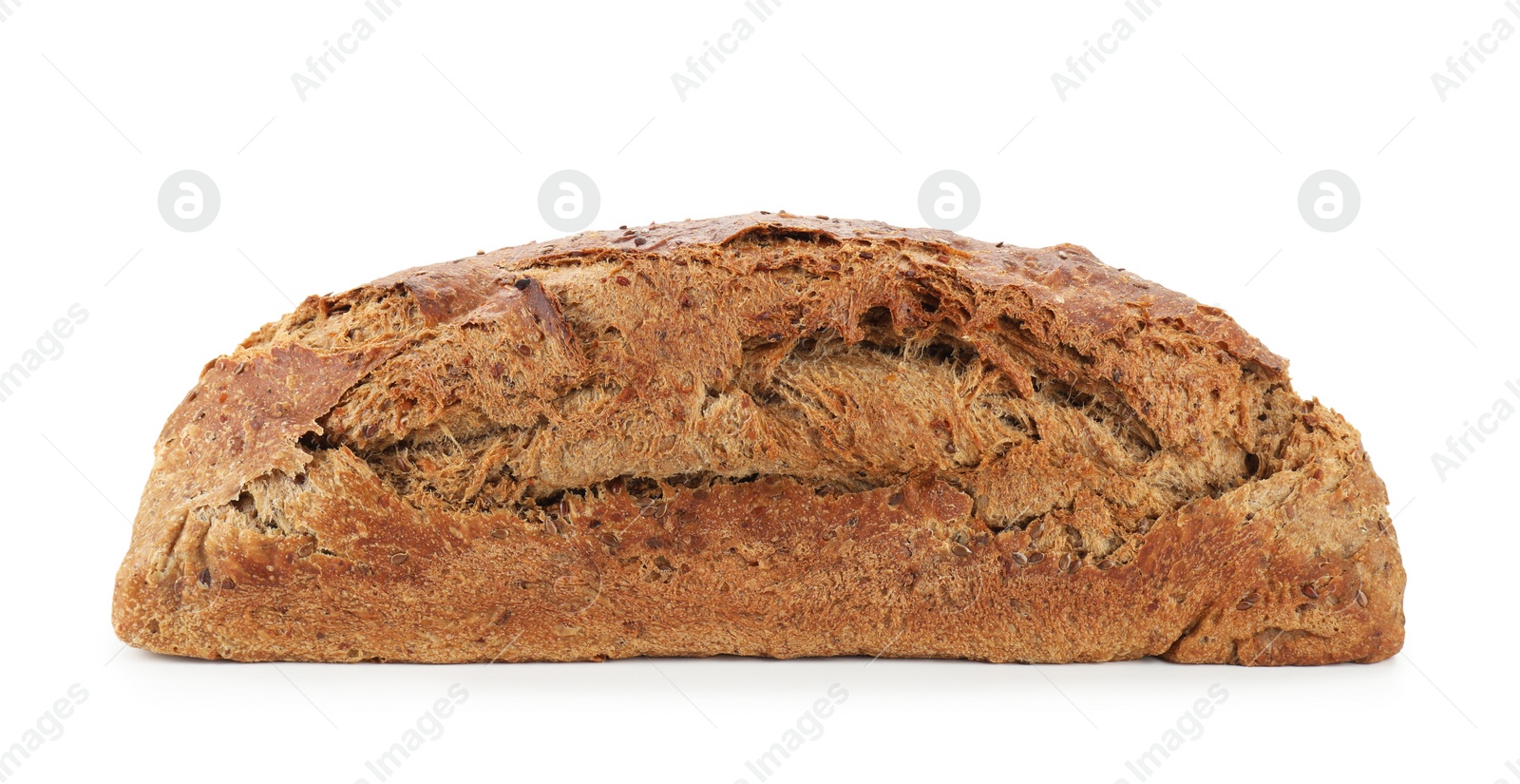 Photo of Freshly baked sourdough bread isolated on white