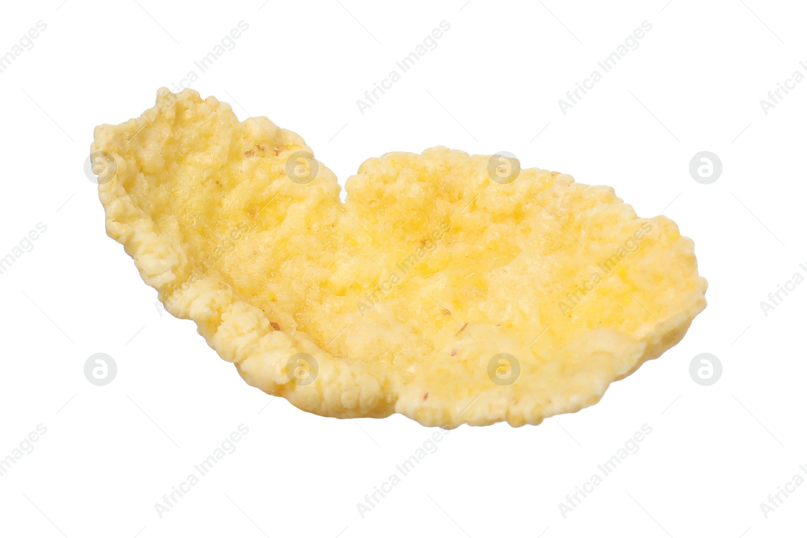 Photo of Breakfast cereal. Tasty corn flake isolated on white