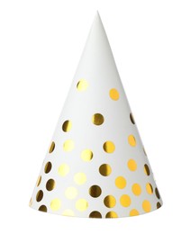 Photo of One beautiful party hat isolated on white