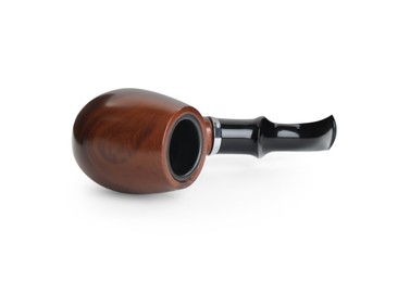 Photo of Classic wooden smoking pipe isolated on white