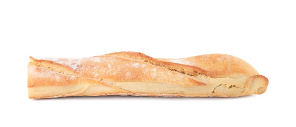 Photo of Piece of fresh baguette isolated on white