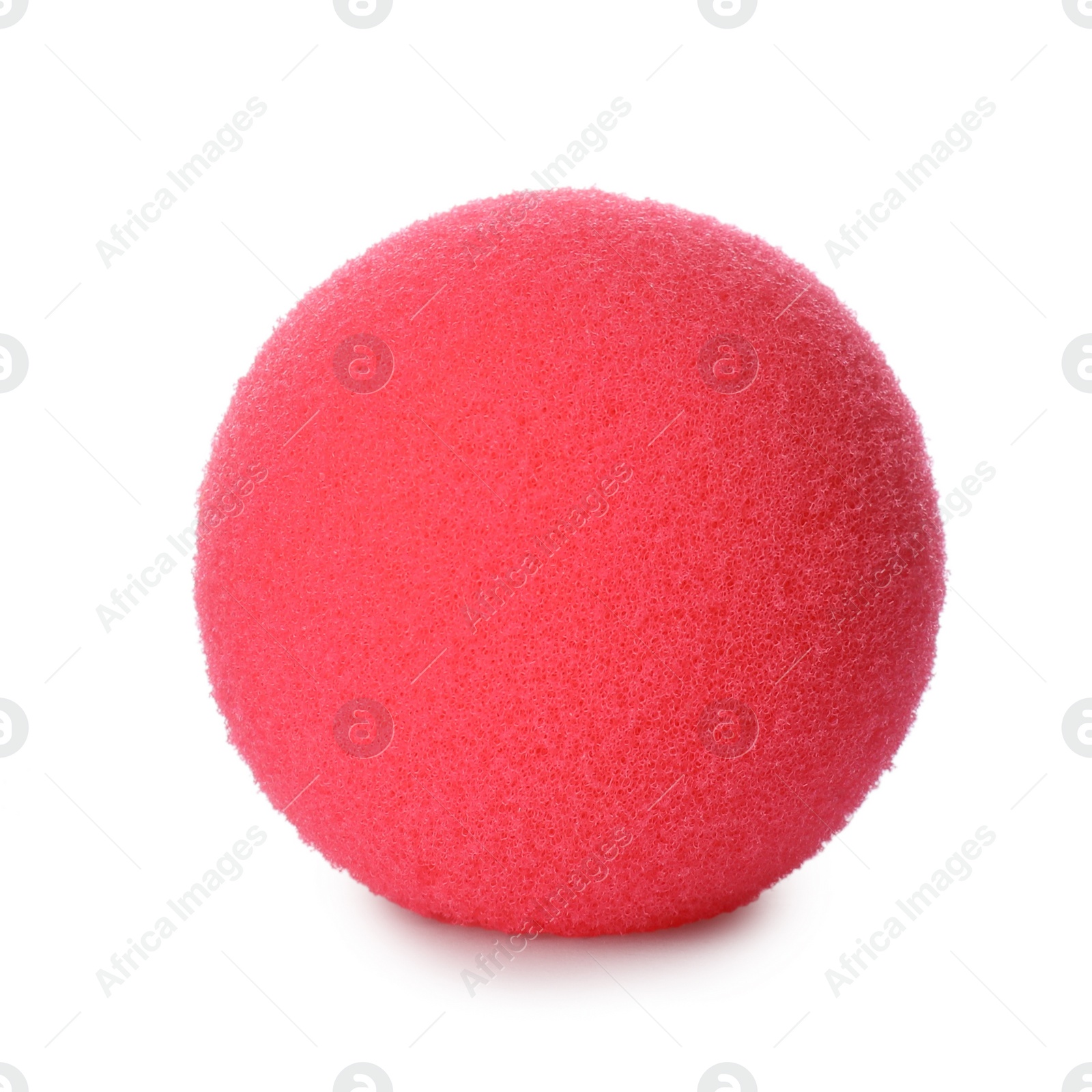 Photo of Red foam clown nose isolated on white. Party item