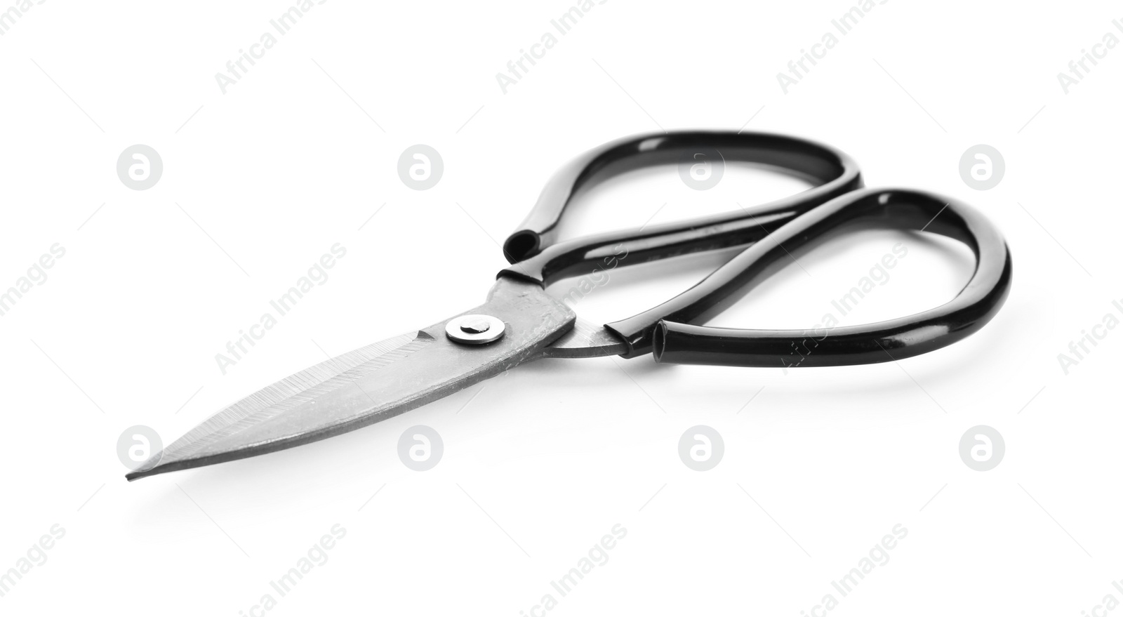 Photo of Pair of craft scissors on white background