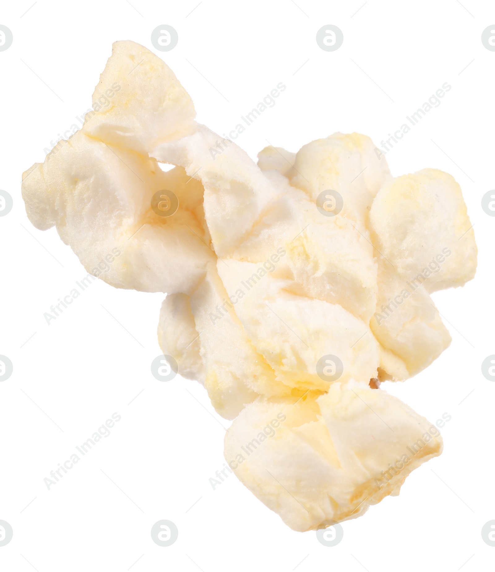 Photo of Kernel of tasty fresh popcorn isolated on white