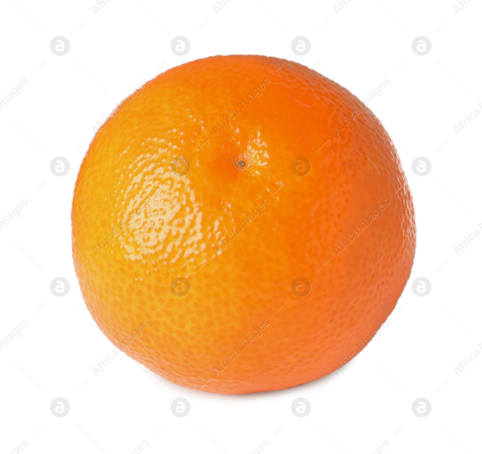 Photo of One fresh ripe tangerine isolated on white