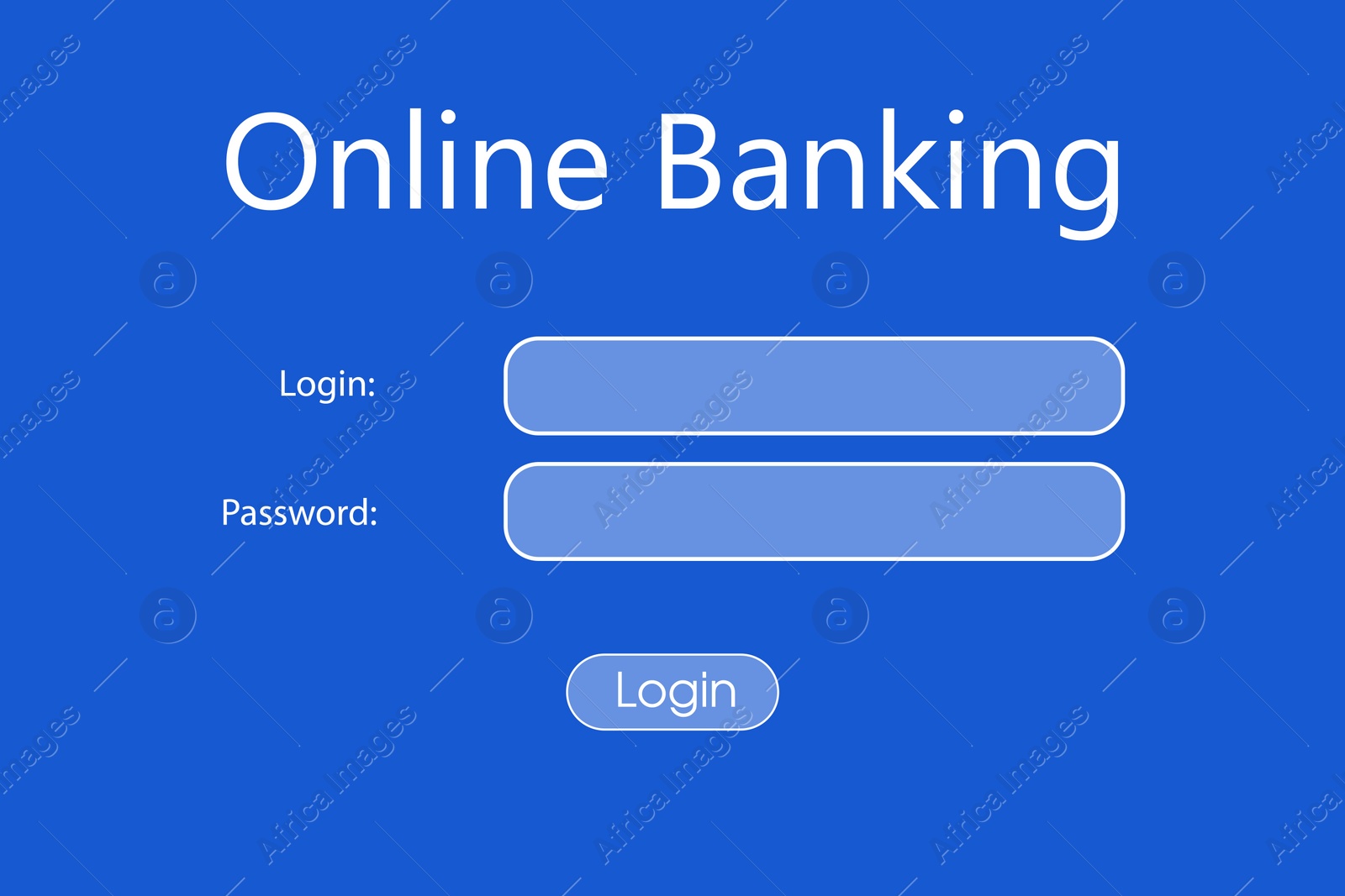 Illustration of Design of online banking application for devices. Illustration