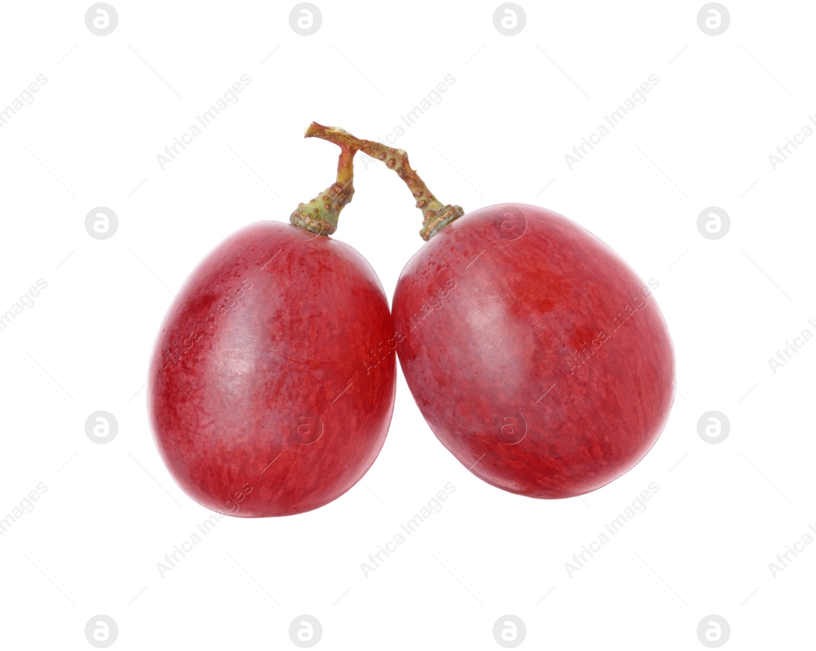 Photo of Delicious ripe red grapes isolated on white