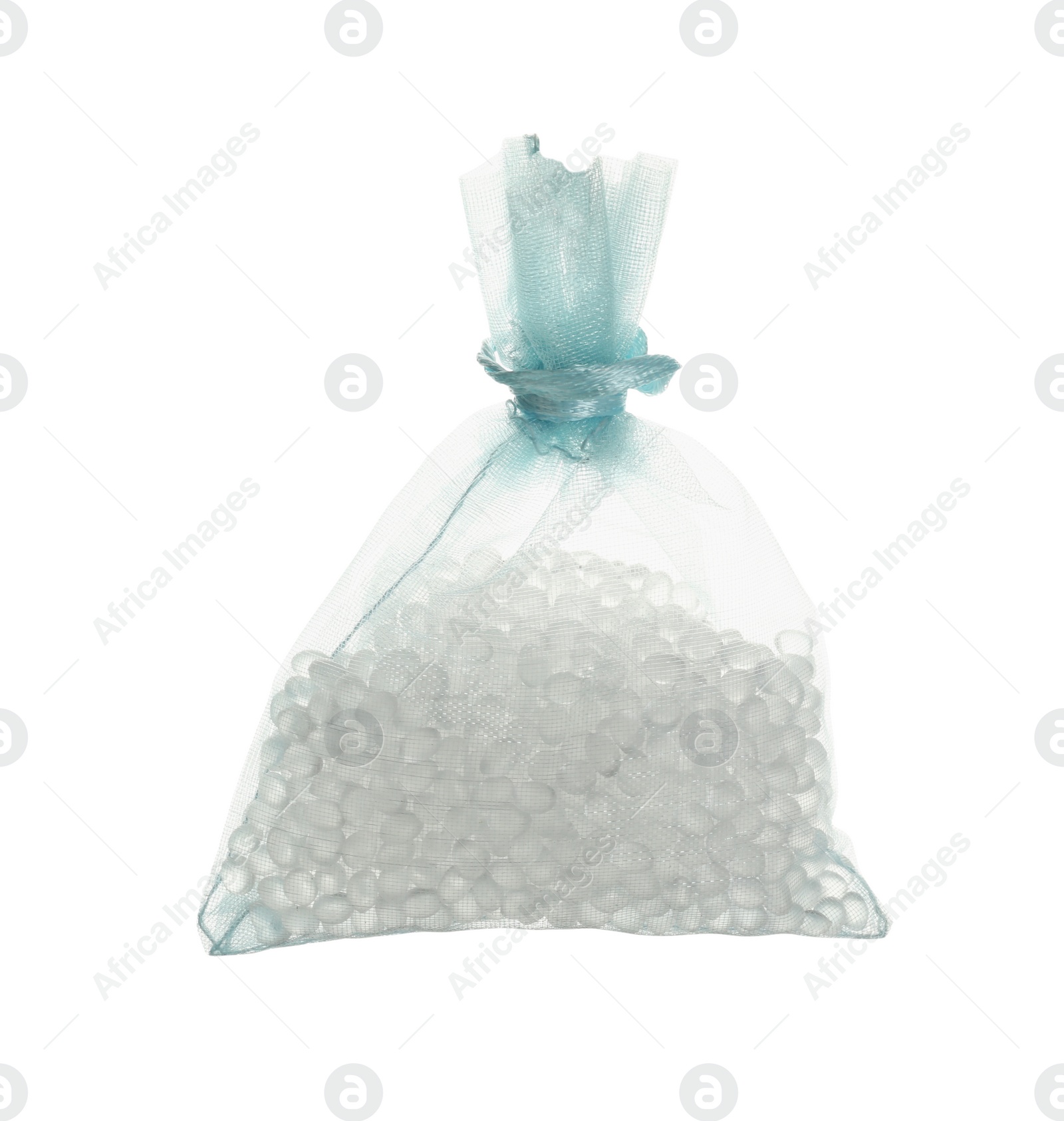 Photo of Scented sachet with aroma beads isolated on white