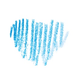 Photo of Blue pencil hatching on white background, top view