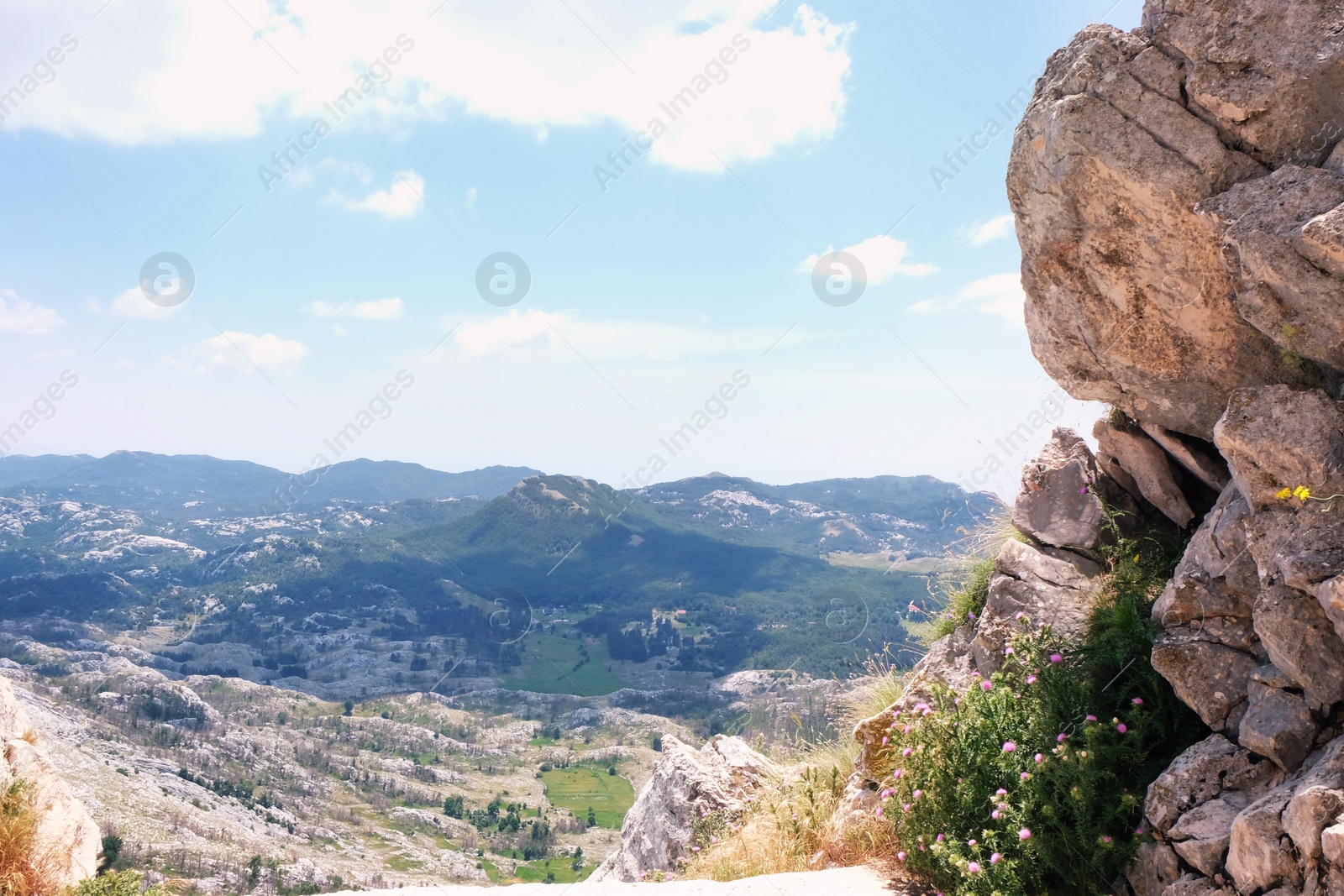 Photo of Picturesque view of beautiful mountains on sunny day