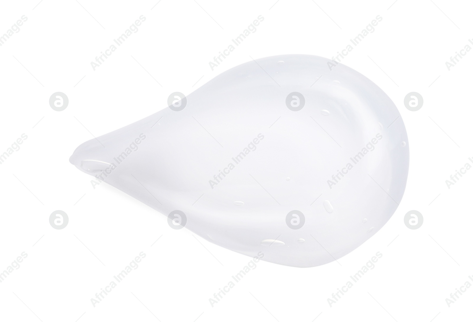 Photo of Sample of transparent gel isolated on white, top view