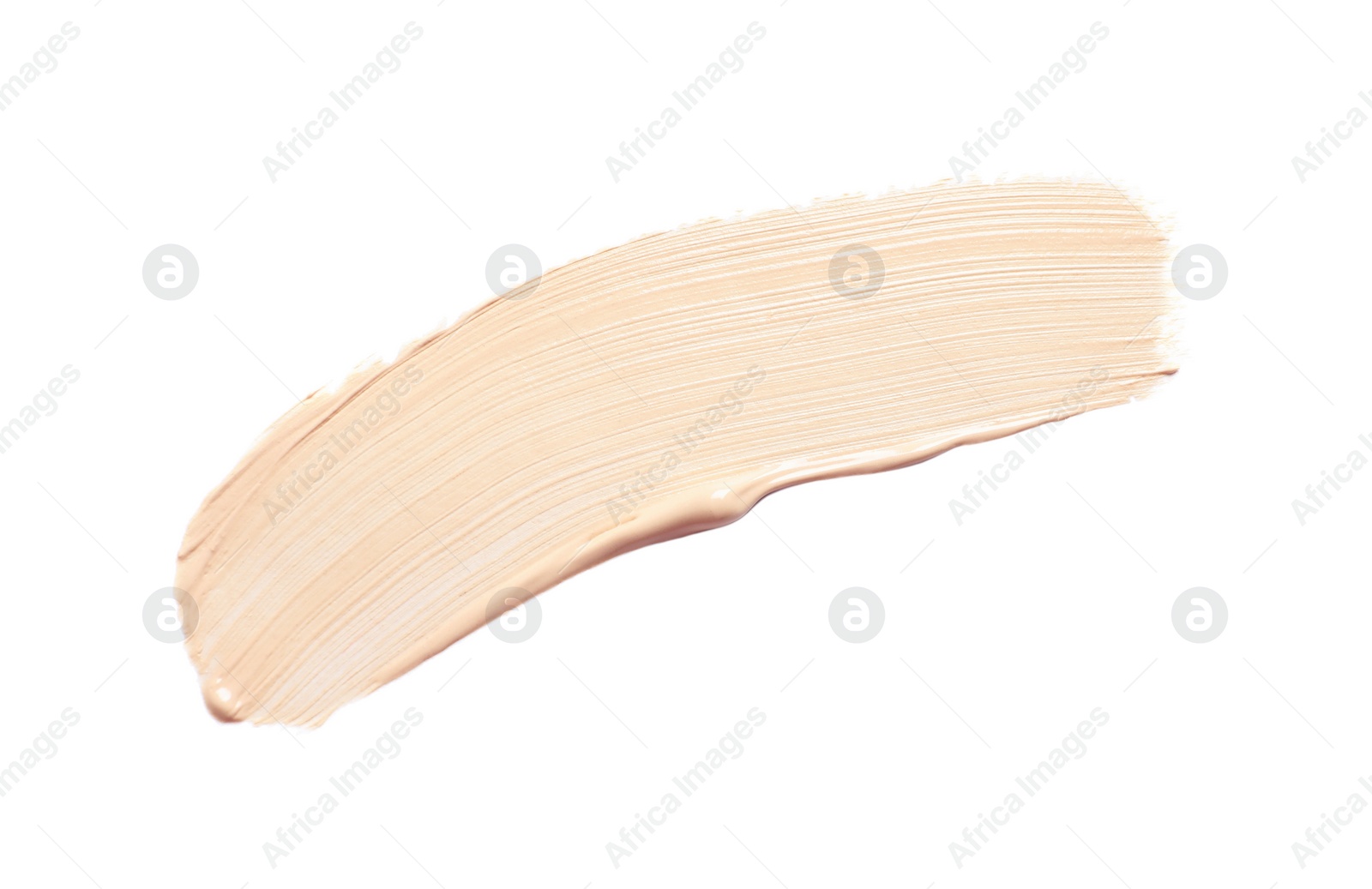 Photo of Smear of skin foundation isolated on white, top view