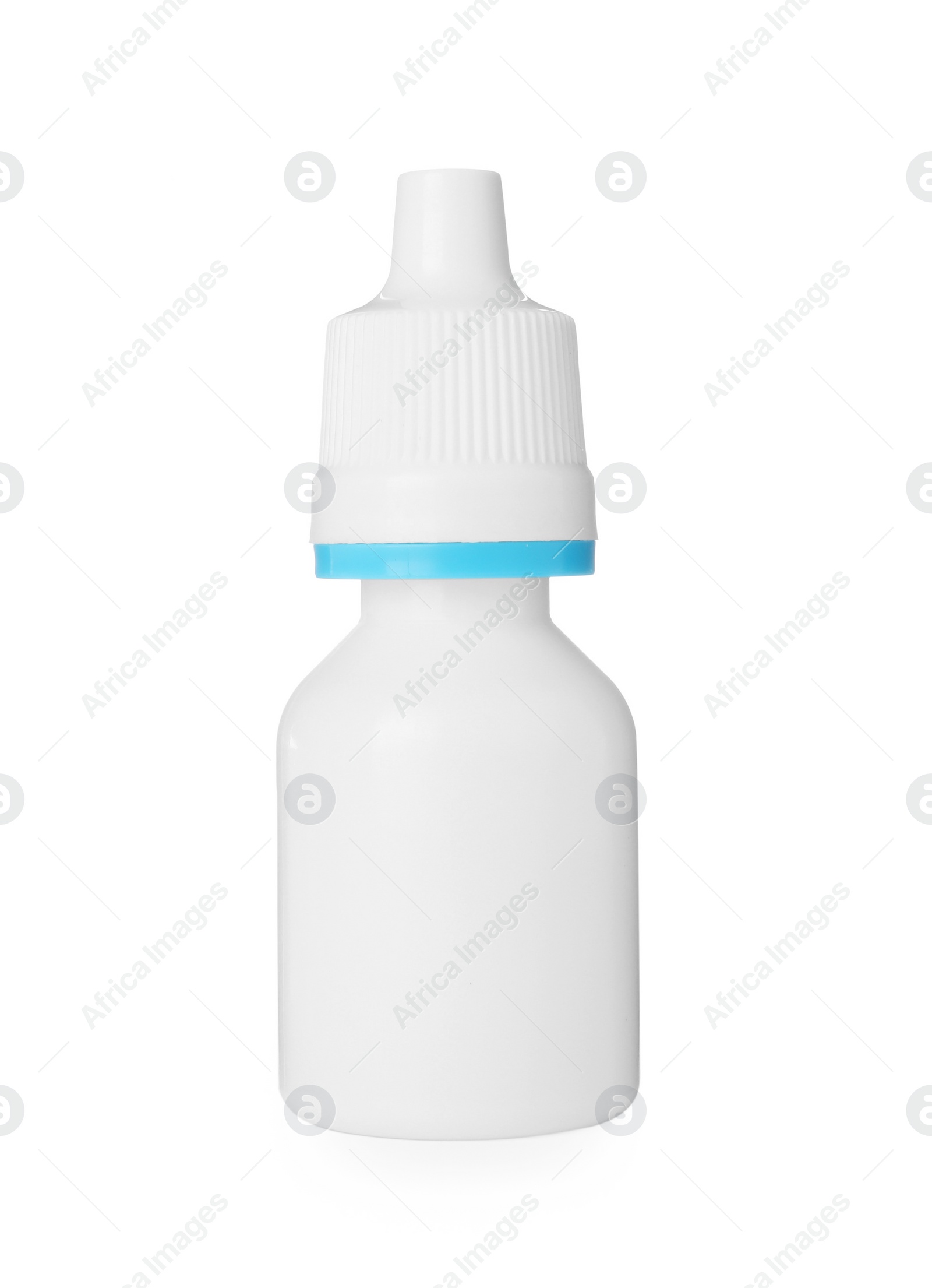 Photo of Bottle of nasal spray isolated on white