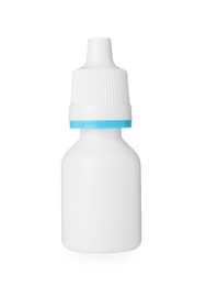 Photo of Bottle of nasal spray isolated on white