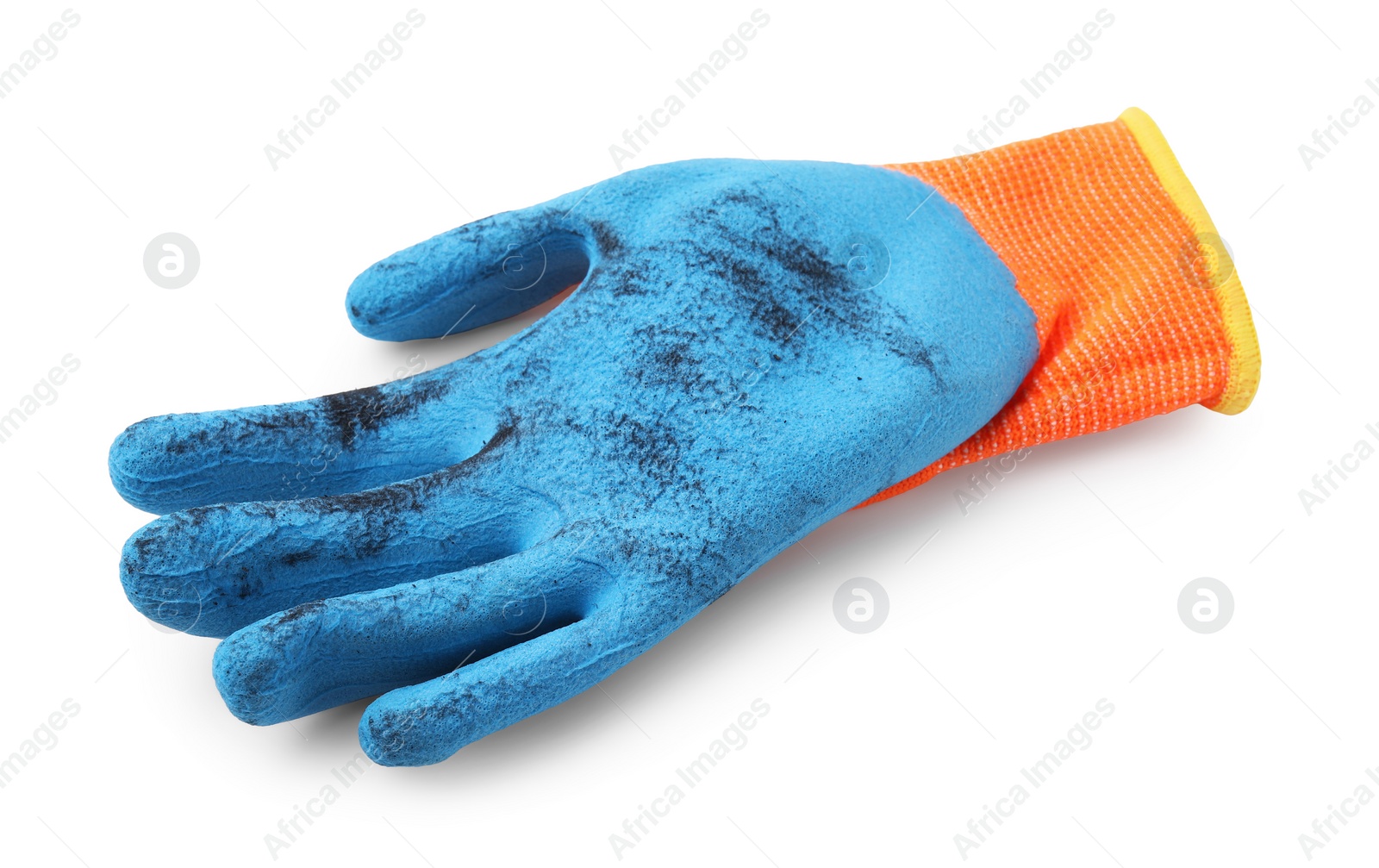 Photo of One color gardening glove isolated on white