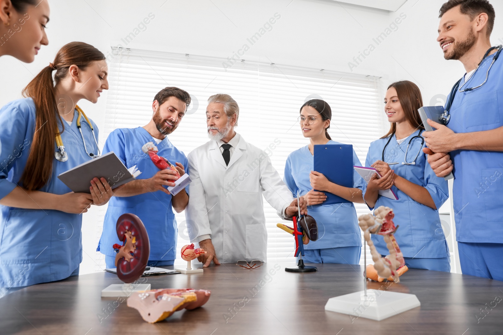 Photo of Doctor giving lecture for interns in university