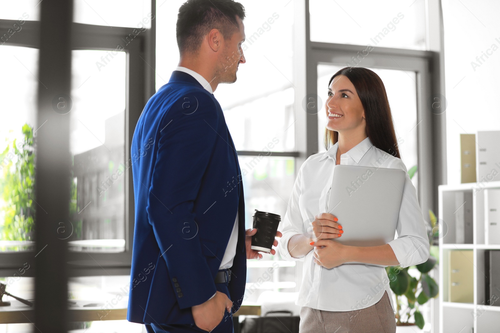 Photo of Portrait of business trainers in office wear at workplace