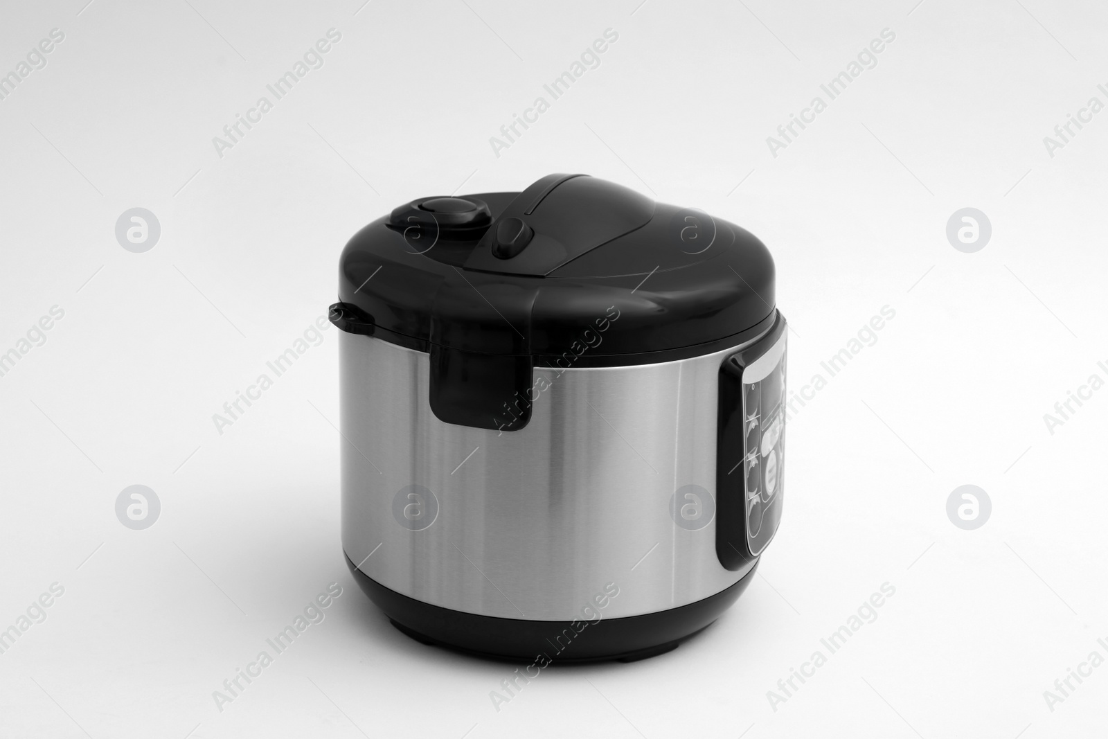 Photo of Modern electric multi cooker on light background