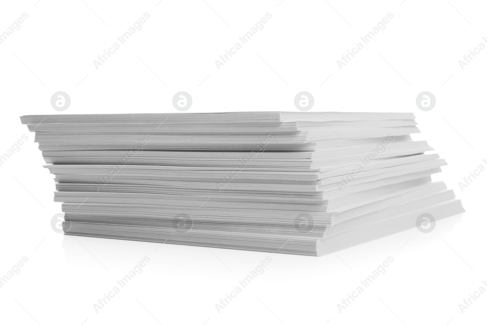 Photo of Stack of paper sheets isolated on white