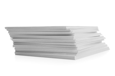 Photo of Stack of paper sheets isolated on white