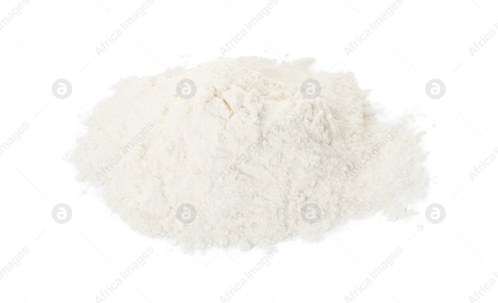 Photo of Pile of baking powder isolated on white