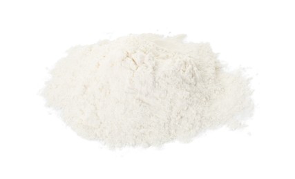 Pile of baking powder isolated on white